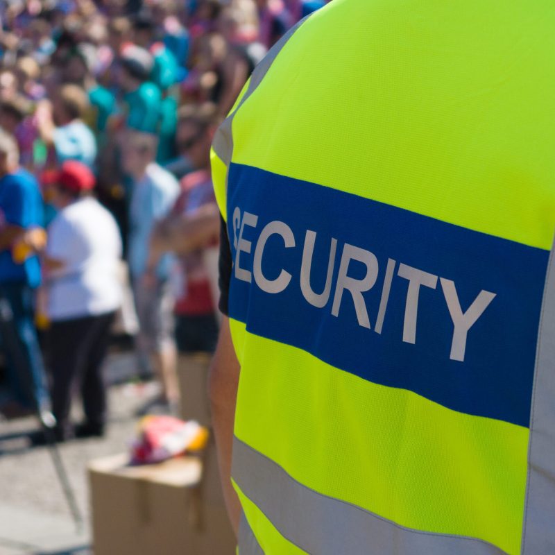 A security officer at the concert